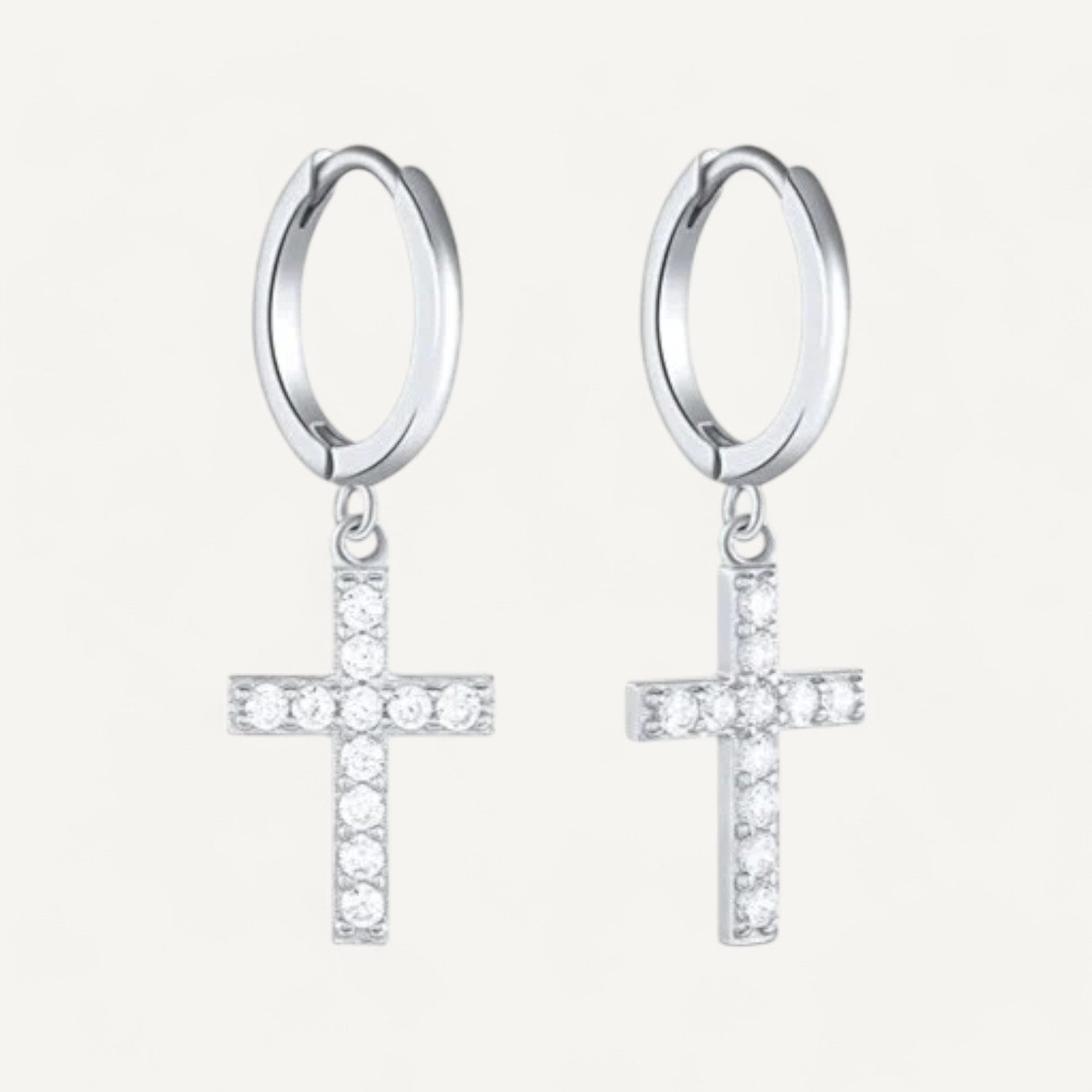 Boucles D'oreilles Croix Femme Chic S925