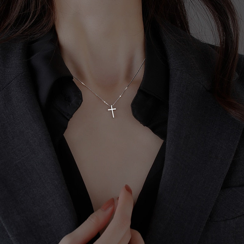 Collier Croix Femme Argent