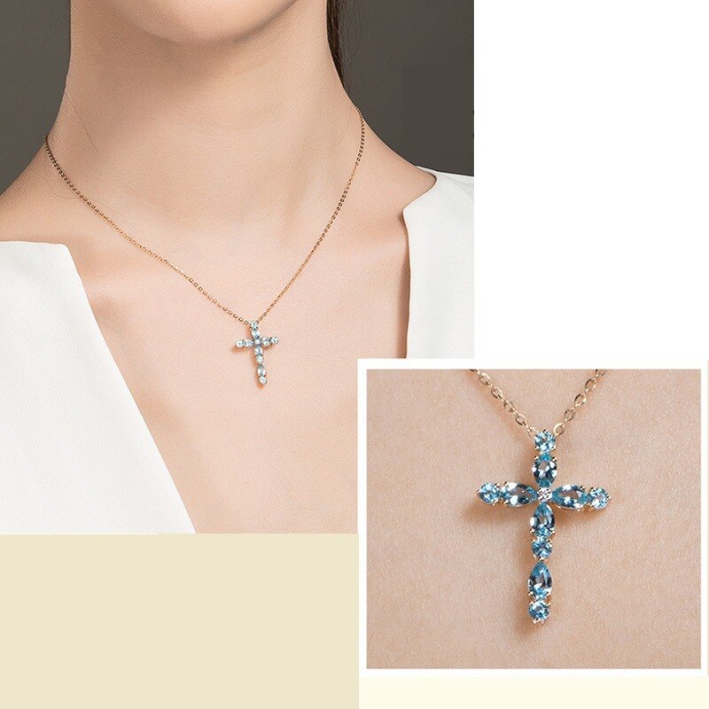 Collier Croix Turquoise