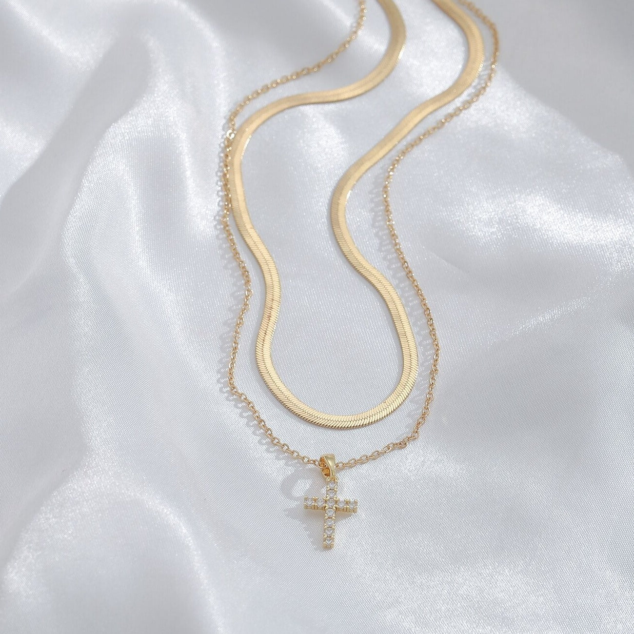 Double Collier Croix