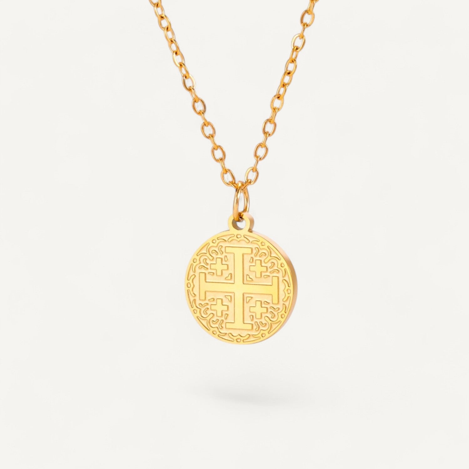 Collier Croix Médaillon Chrétien