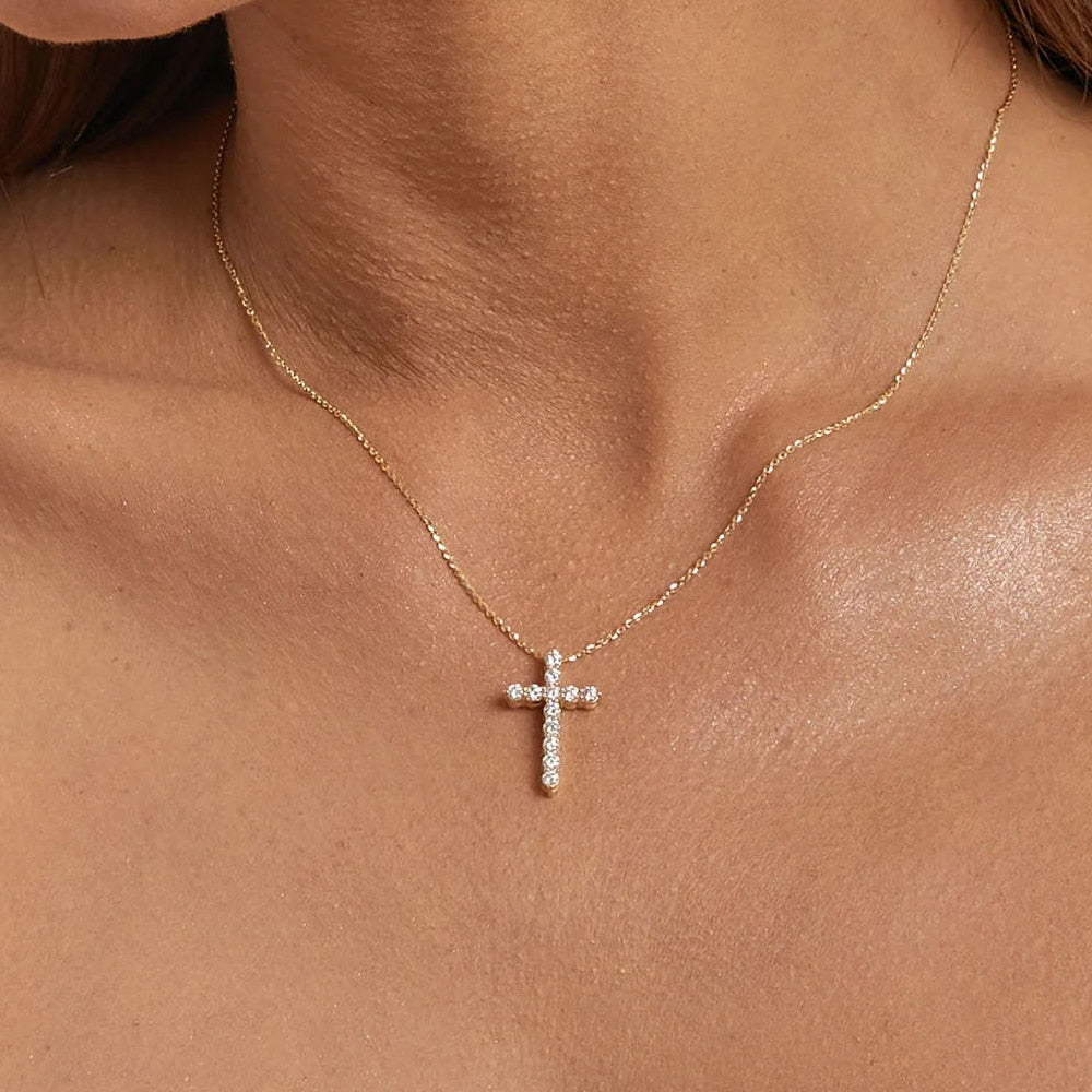 Collier Croix Cristal