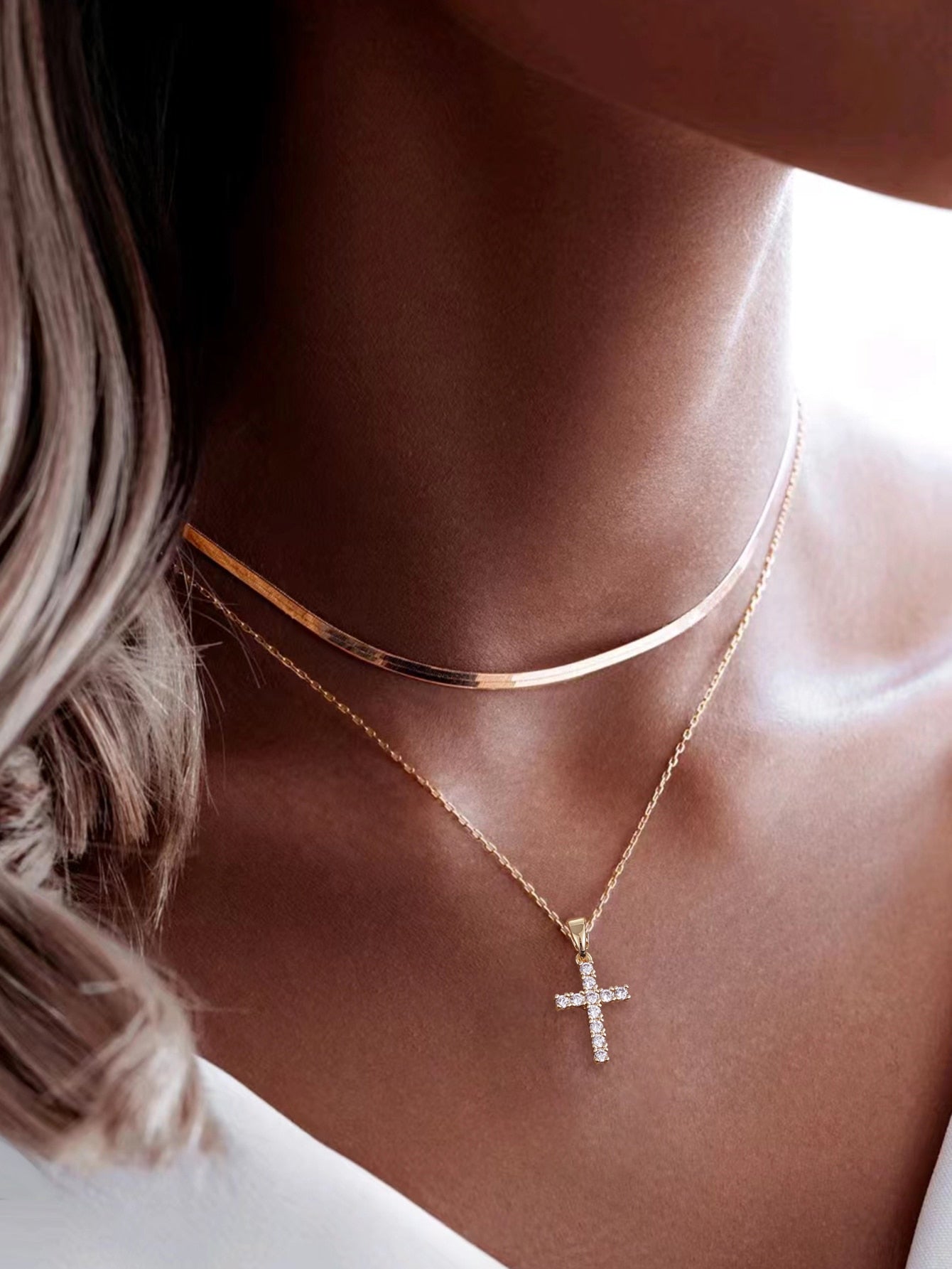 Double Collier Croix