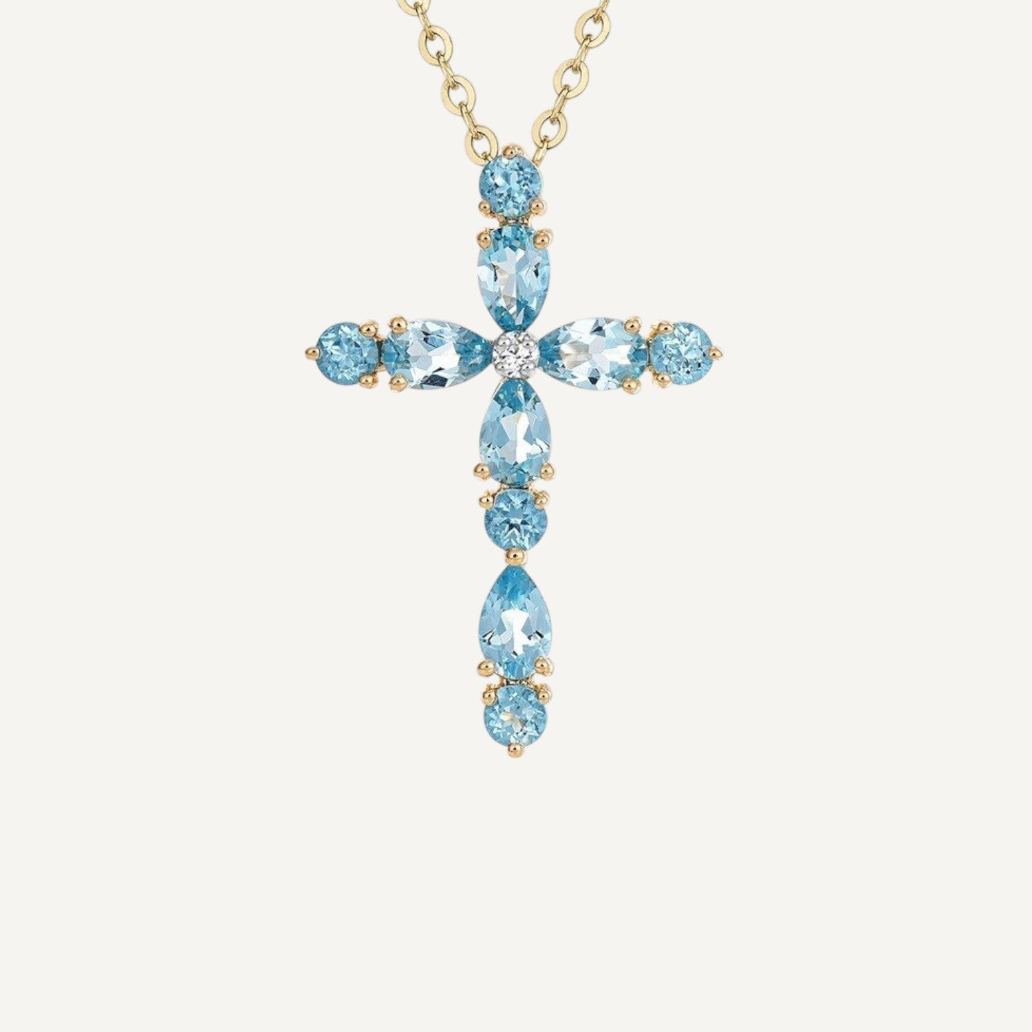 Collier Croix Turquoise