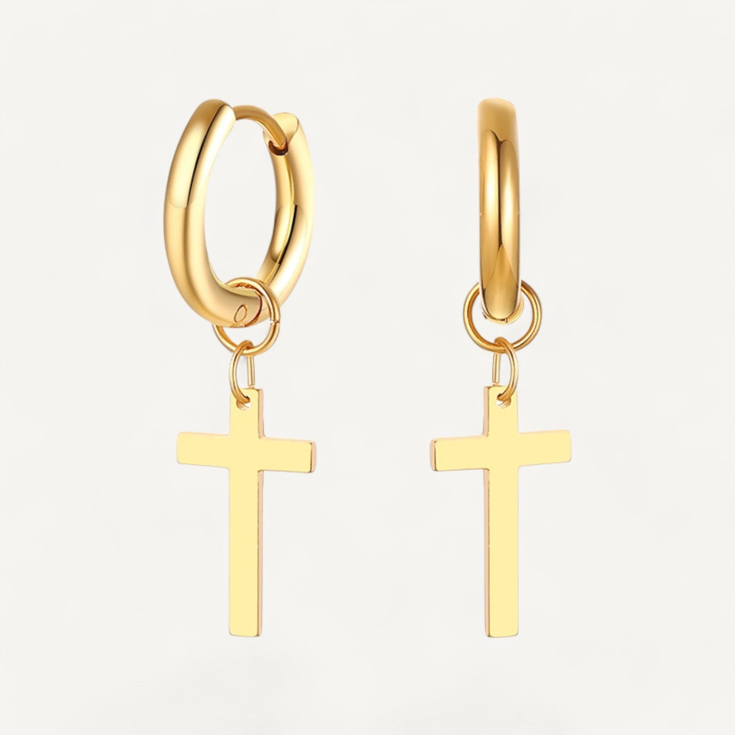 Boucles D'oreilles Croix Homme