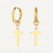 Boucles D'oreilles Croix Homme