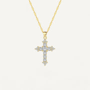 Collier Croix Étincelante